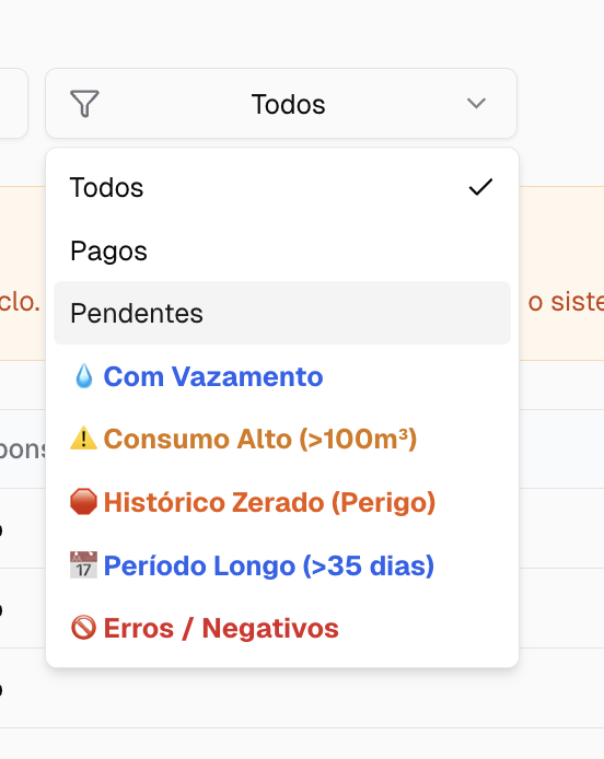 Filtros e Auditoria Avançada